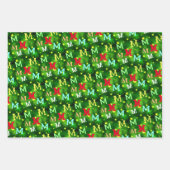 Festive custom monogram voor je cadeauontvangers inpakpapier vel (Voorkant)