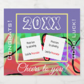 Festive Custom Photo Sparkling Wine Beverage Label Wijnetiket (Enkel label)