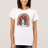 Festive Cute Rustic Poned Animal Print Rainbow T-shirt (Voorkant)