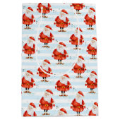 Festive Cute Santa Claus Medium Cadeauzakje (Voorkant)