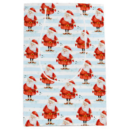 Festive Cute Santa Claus Medium Cadeauzakje