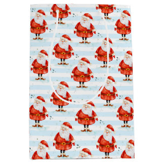 Festive Cute Santa Claus Medium Cadeauzakje