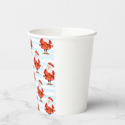 Festive Cute Santa Claus Papieren Bekers (Links)