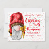 Festive cute Santa Clause Christmas Party  Feestdagenkaart (Voorkant)