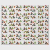 Festive Dachshund Christmas Tissue Paper — Cute  Cadeaupapier (Vlak)
