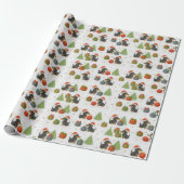 Festive Dachshund Christmas Tissue Paper — Cute  Cadeaupapier (Uitgerold)