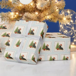 Festive Dachshund Christmas Wrapping Paper Cadeaupapier