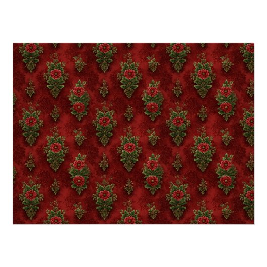 Festive Damask Perfect Poster (Voorkant)