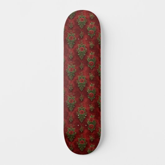 Festive Damask Persoonlijk Skateboard (Voorkant)