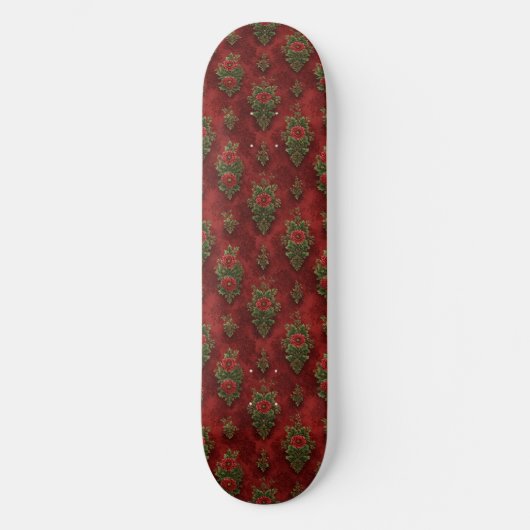 Festive Damask Persoonlijk Skateboard (Voorkant)