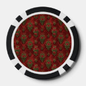 Festive Damask Poker Chips (Achterkant)