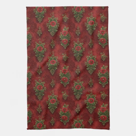Festive Damask Theedoek (Verticaal)