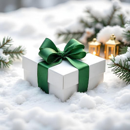 Festive Dark Green Color #1A4301 Gift Wrapping Satijnen Lint