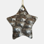 Festive Dark Silver Metallic Abstracte Kunst Keramisch Ornament (Rechts)