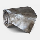 Festive Dark Silver Metallic Grey Abstracte Art Stropdas (Opgerold)