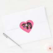 Festive Day of the Dead Art Hart Sticker (Envelop)