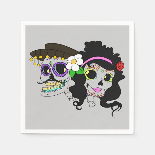 Festive Day of the Dead Art Servet (Voorkant)