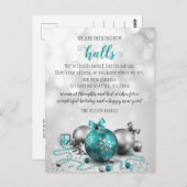Festive Decing the New Halls Moving Announge Briefkaart (Voorkant / Achterkant)