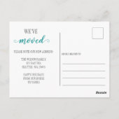 Festive Decing the New Halls Moving Announge Briefkaart (Achterkant)