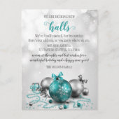 Festive Decing the New Halls Moving Announge Briefkaart (Voorkant)