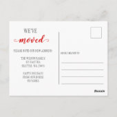 Festive Decing the New Halls Moving Announge Briefkaart (Achterkant)