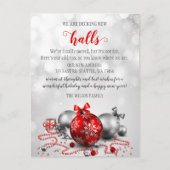 Festive Decing the New Halls Moving Announge Briefkaart (Voorkant)