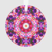 Festive Decor Pink Blue Green Star voor kerstmis Ornament (achterkant)