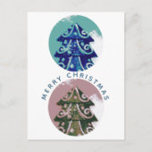 Festive Decorated kerstboom Artistic Family Feestdagenkaart (Voorkant)