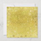 Festive Decorations Gold Christmas Party Kaart (Achterkant)