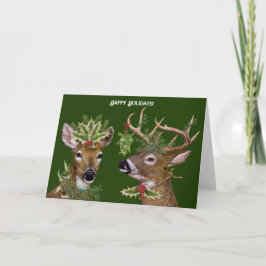 Festive Deer-vakantiekaart Bedankkaart
