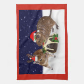 Festive Degus Kitchen Towel Theedoek (Verticaal)