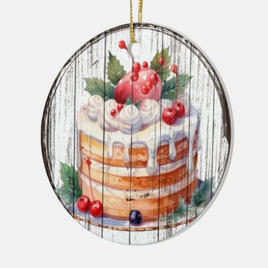 Festive Delight - Waterverf Cake Ornament (Links)
