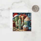 Festive Desert Christmas Scene Notitiekaartje (Voorkant / Achterkant in situ)