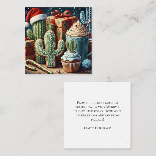 Festive Desert Christmas Scene Notitiekaartje (Voorkant / Achterkant)