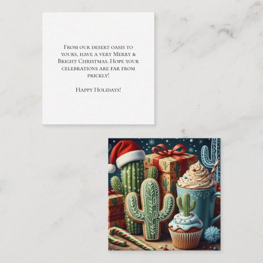 Festive Desert Christmas Scene Notitiekaartje (Voorkant / Achterkant)
