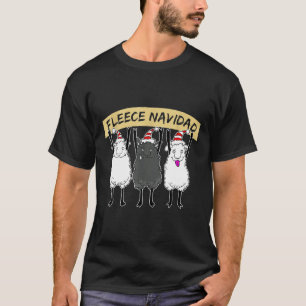 Festive Desig Fleece Navidad Feliz Sheep T-shirt