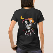 Festive Dia de los Muertos Skeleton Dance Under T-shirt (Achterkant)