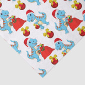 Festive Dimosaur-patroon kerstweefsel Tissuepapier (Detail)