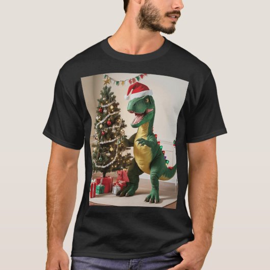Festive Dino T-shirt (Voorkant)