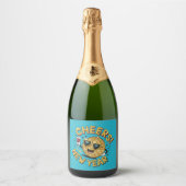 Festive Disco Toast in Shades of Celebration Sparkling Wijnetiket (Voorkant)