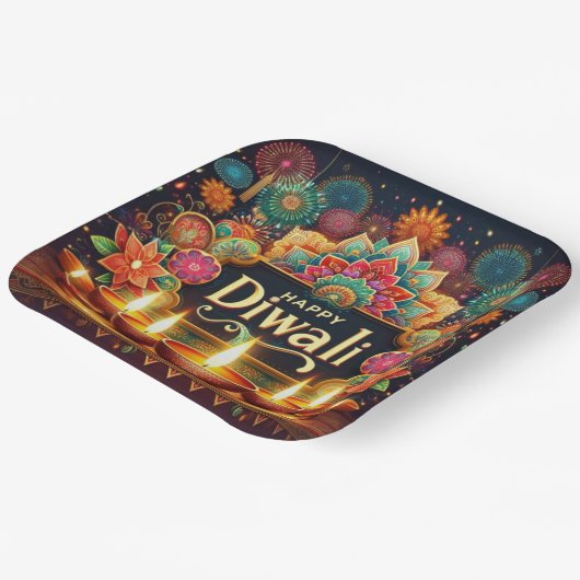 Festive Diwali Papieren Bordje (Gebogen)