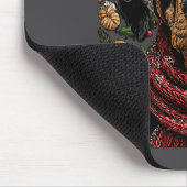 Festive Doberman With Santa Hat Snowy Winter Chris Muismat (Hoek)