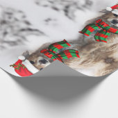 Festive Dog kerstinpakpapier Cadeaupapier (Hoek)