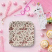 Festive Dog Lover Letter A Christmas Plates Papieren Bordje (Feest)