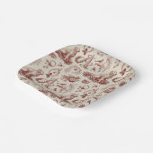 Festive Dog Lover Letter A Christmas Plates Papieren Bordje (Gebogen)