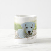 Festive Dog Photo Stars Kerstmis Koffiemok (Center)