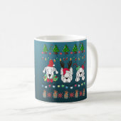 Festive dogs Christmas pattern - cute hoiiday dogs Koffiemok (Voorkant rechts)