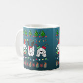 Festive dogs Christmas pattern - cute hoiiday dogs Koffiemok (Voorkant links)