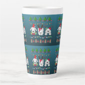 Festive dogs Christmas pattern - cute hoiiday dogs Latte Mok (Voorkant)