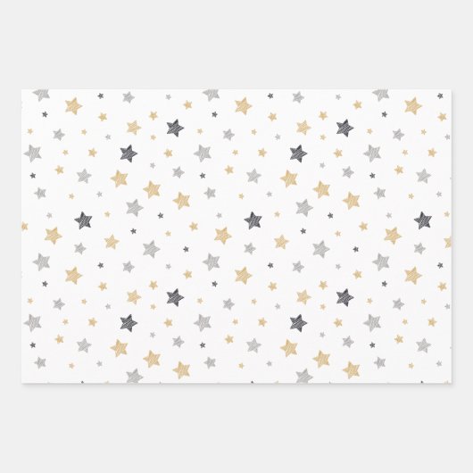 Festive Doodles Kerstles Inpakpapier Vel (Voorkant)